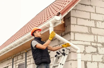 Pose et remplacement de gouttières à Coutures